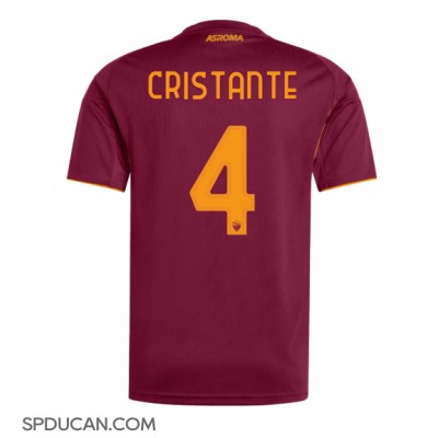 Muški Nogometni Dres AS Roma Bryan Cristante #4 Domaci 2025-26 Kratak Rukav Muški Nogometni Dres AS Roma Bryan Cristante #4 Domaci 2025-26 Kratak Rukav